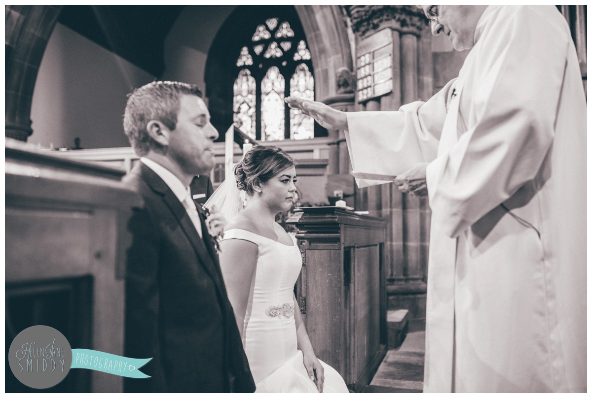 Wedding ceremony in Stockton Heath, Cheshire.