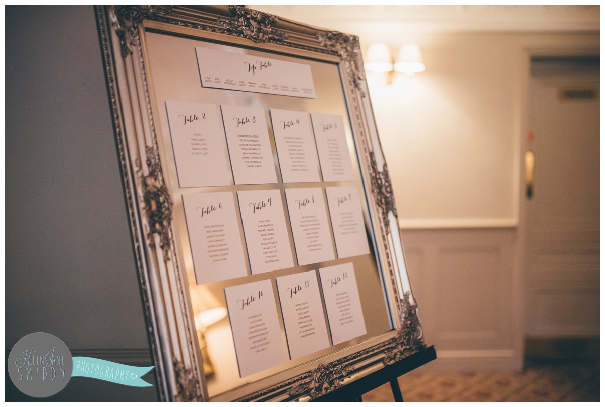 The table plane was framed beautifully on a mirror.