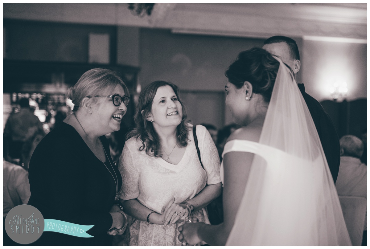Wedding reception celebrations at Statham Lodge in Cheshire.