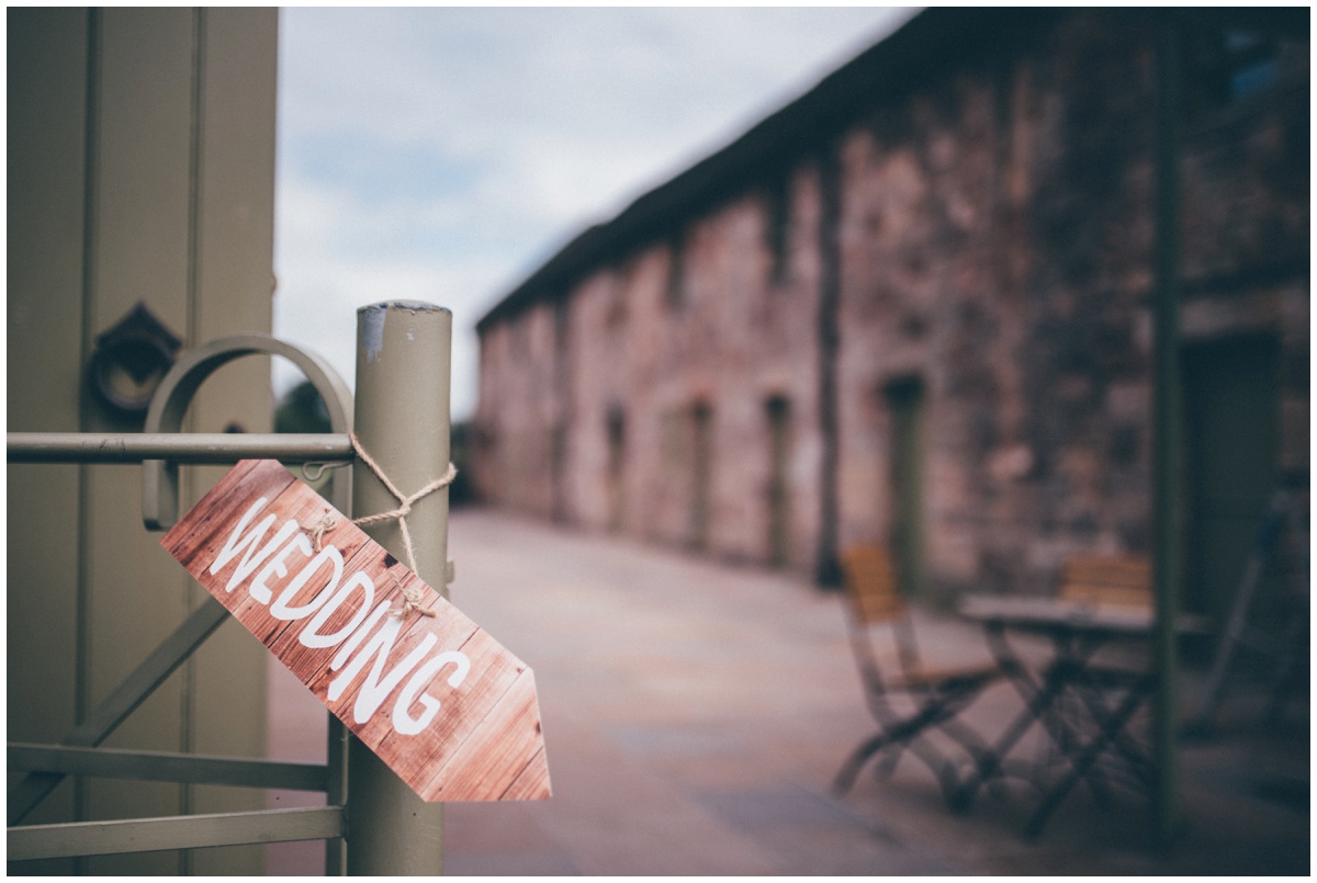 DIY wedding details at The Ashes wedding barn in Staffordshire.