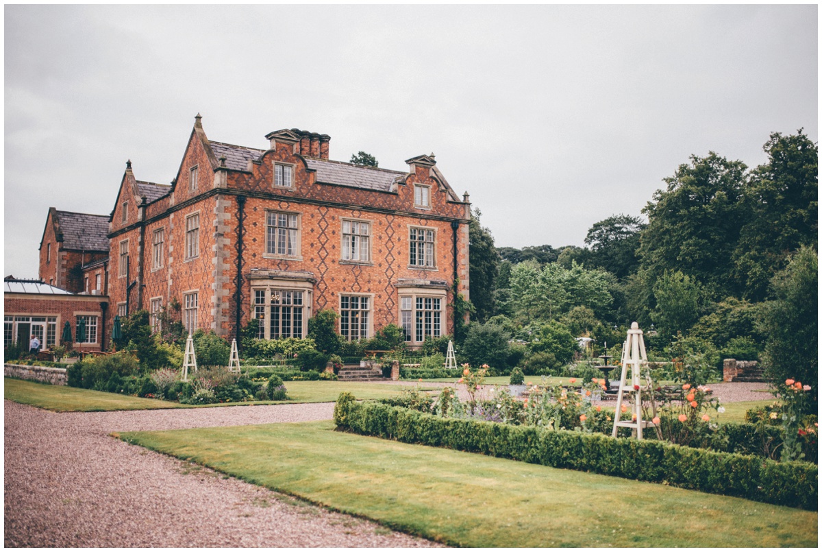 The stunning extrior and beautiful gardens of Willington Hall in Cheshire.