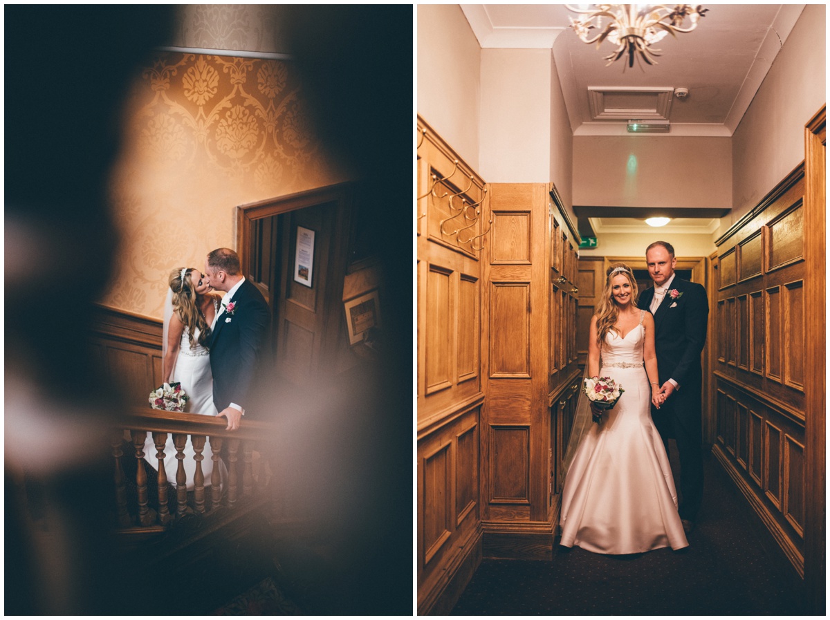 Couple photographs at Willington Hall in Cheshire.