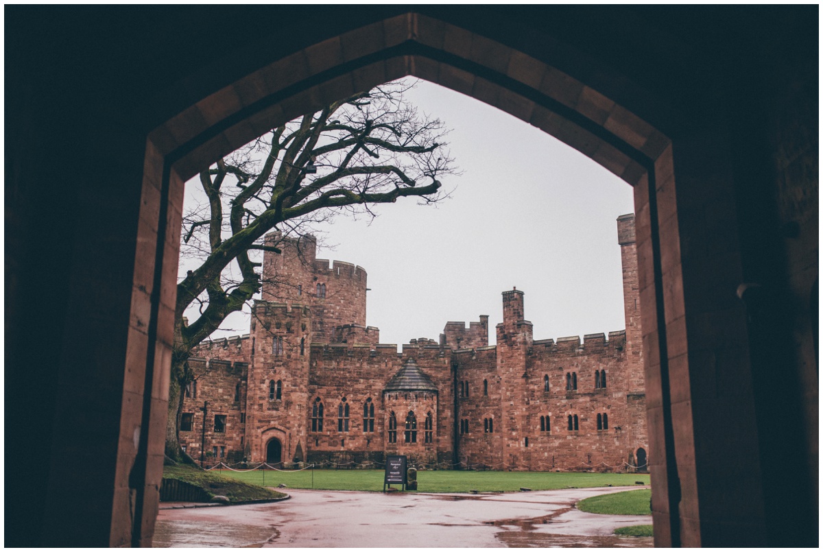 The stunning entrance to Peckforton Castle in Cheshire.