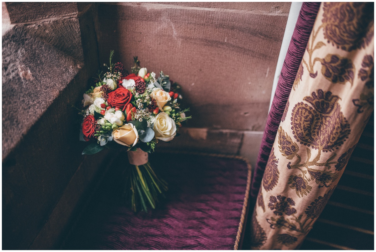 Stunning winter wedding bouquet.