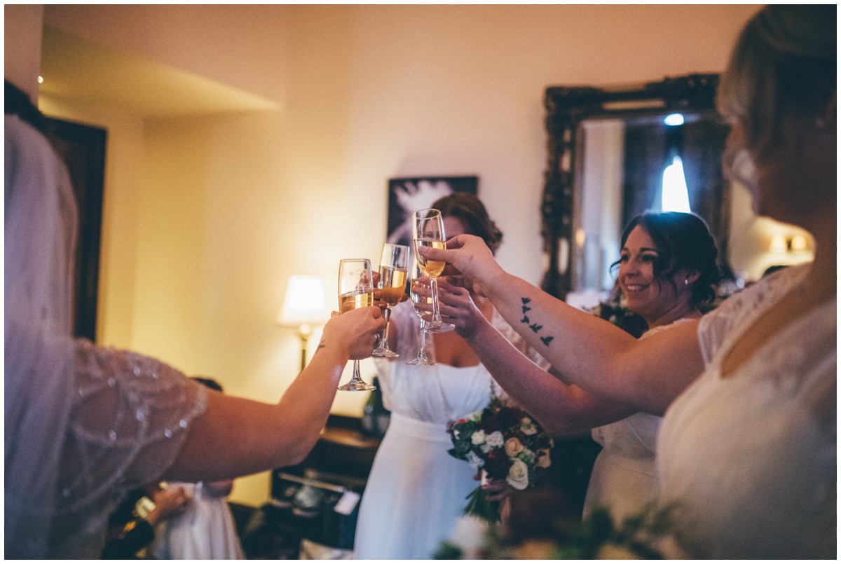 Cheers at Peckforton Castle.