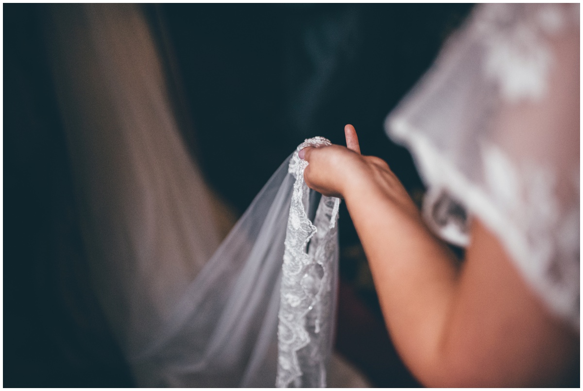 Stunning detail shot of the bride's veil.