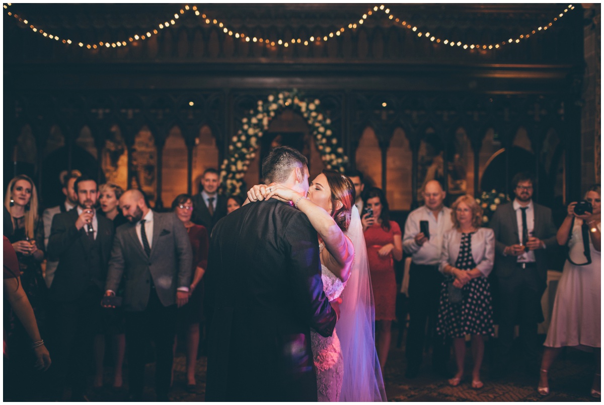 Bride and groom's First Dance at Peckforton Castle.