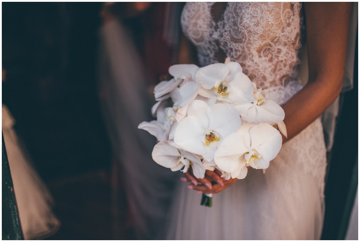Beautiful bride is ready for her destination wedding in Italy.