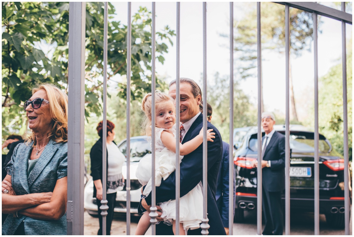 Cute little flowergirl at Italian destination wedding.