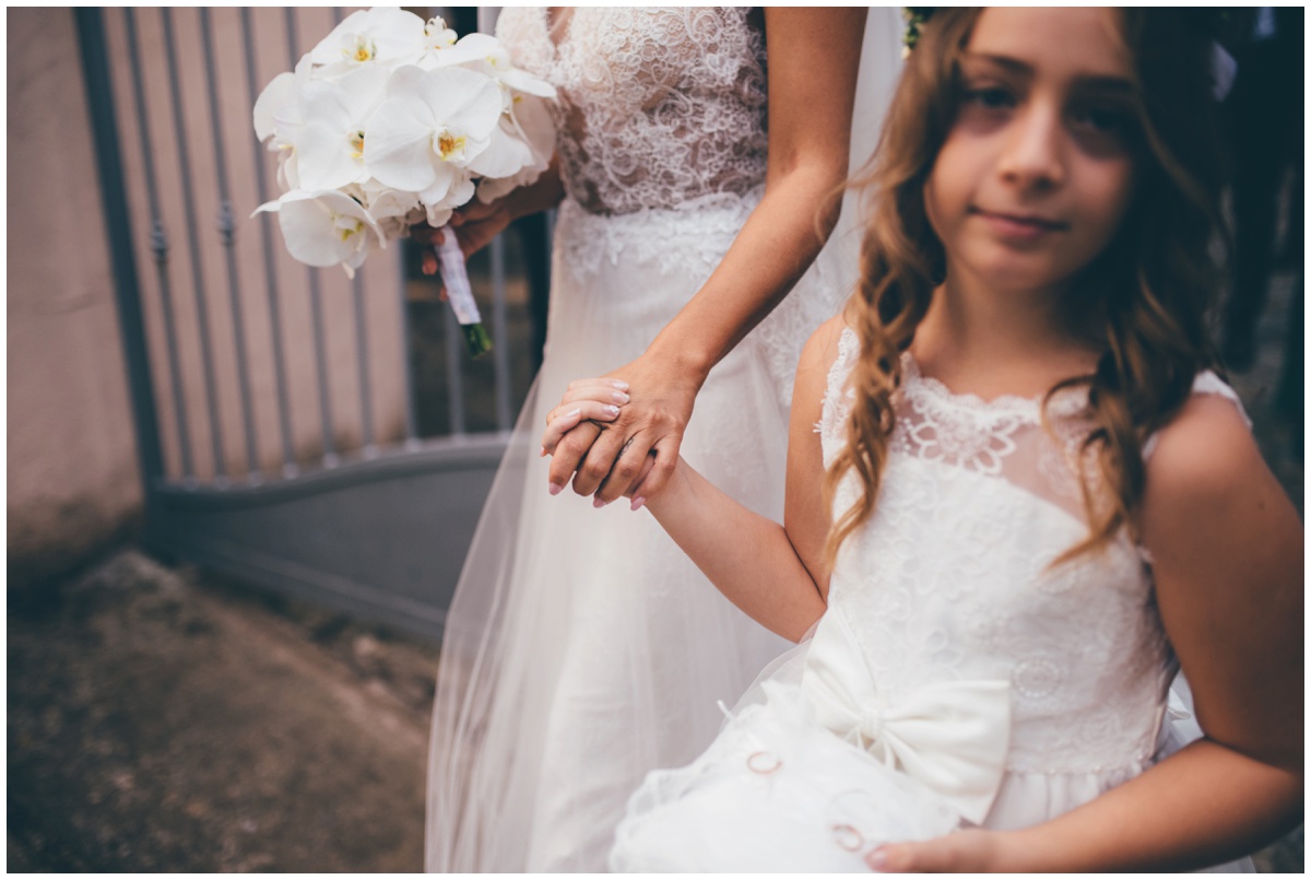 Bride and her guests at Italian destination wedding.