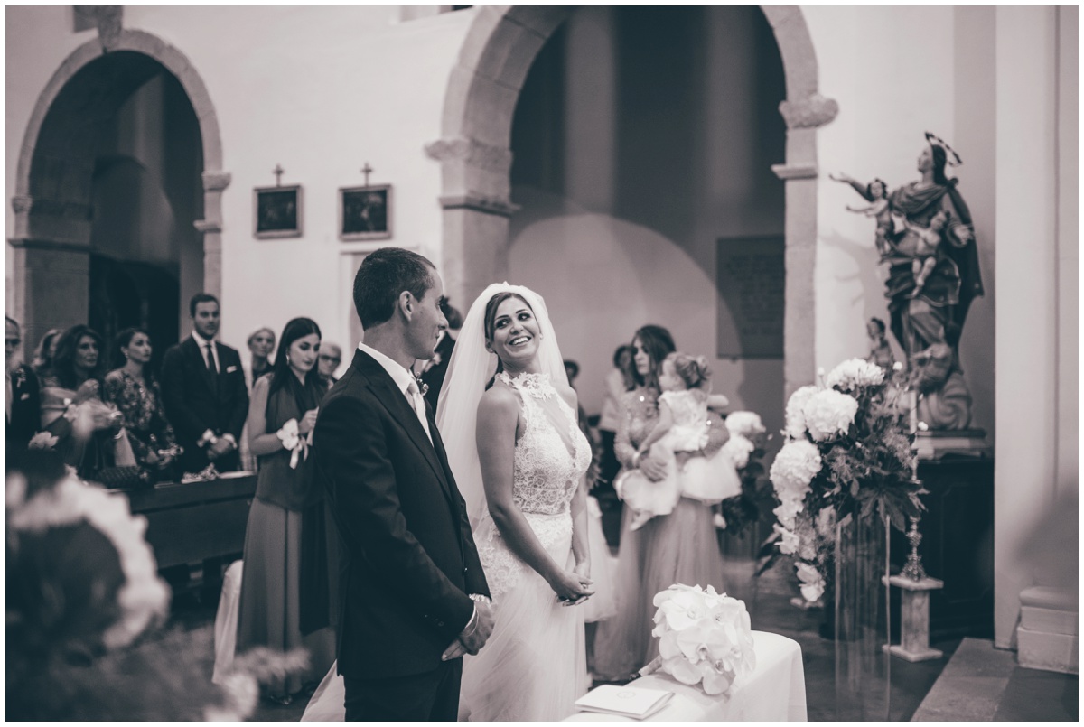 Beautiful destination wedding ceremony in Santa Maria Di Castellabate, Italy.