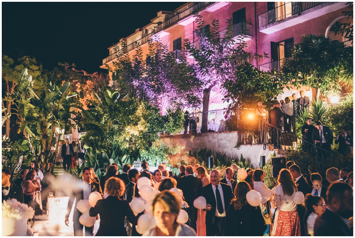 Gorgeous outdoor party at an Italian destination wedding..