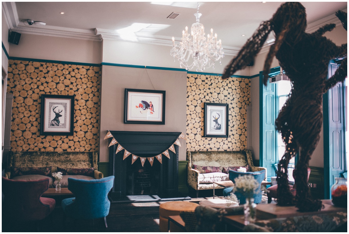 Reception room at Oddfellows in Chester.