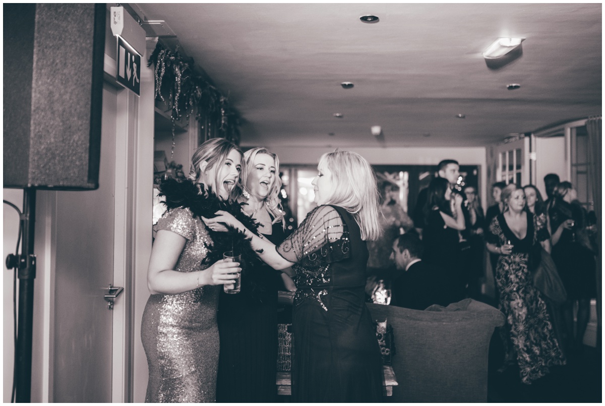 Bride and Groom share their First Dance at New Years Eve wedding at Great John Street Hotel in Manchester.