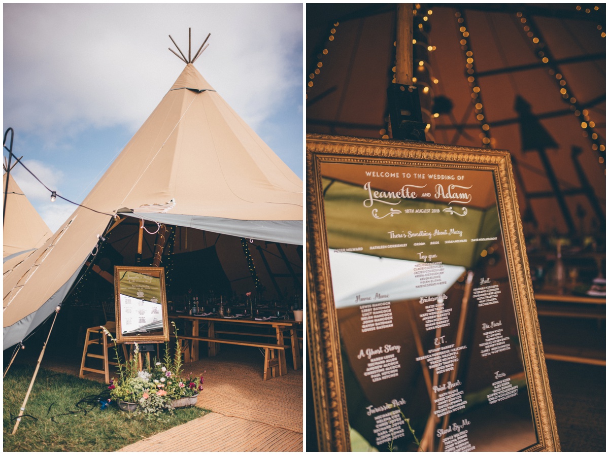 Wedding tipis in the family field in Staffordshire.