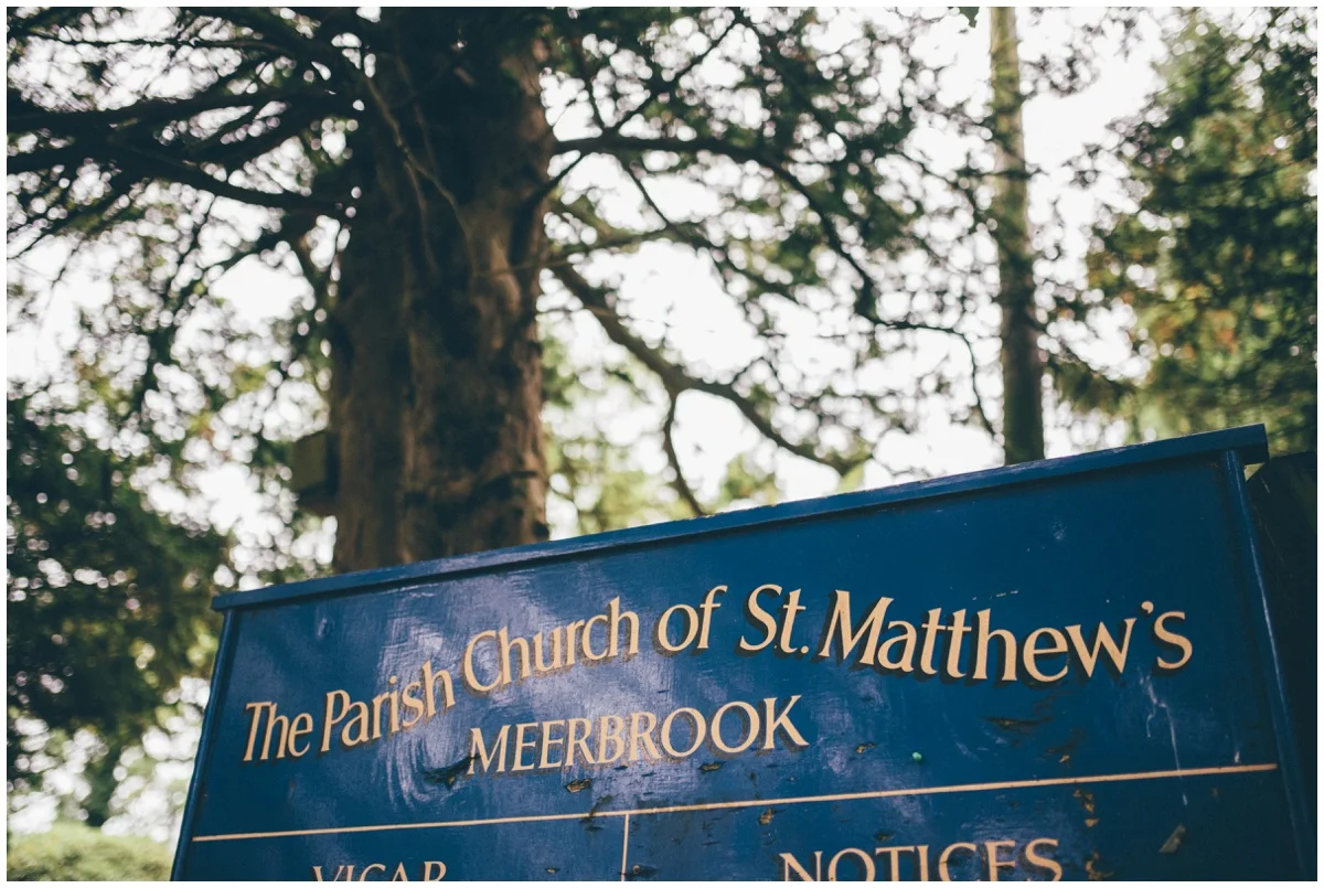 St. Matthews church in Leek, Staffordshire before the bride and groom get married.