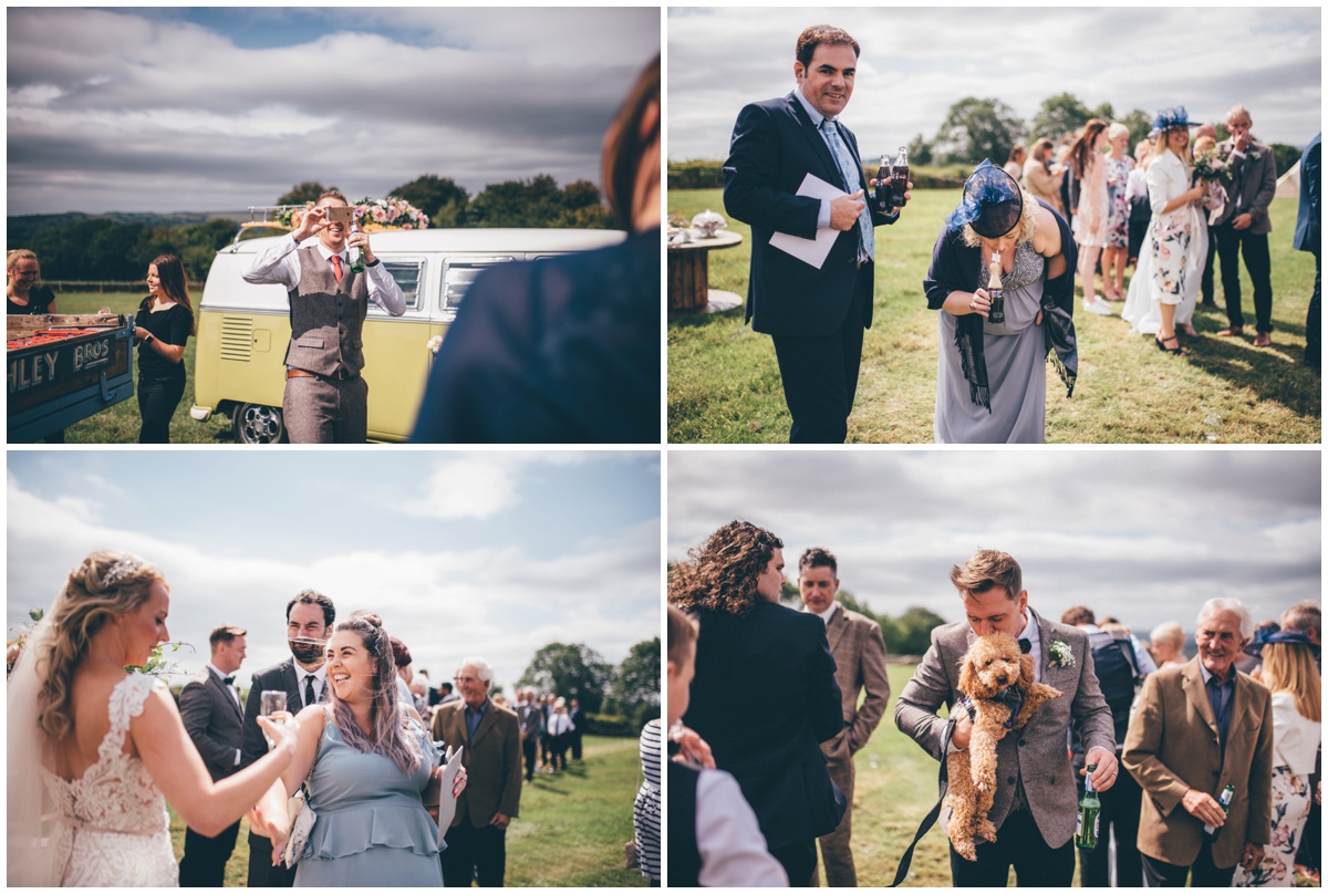 Cheshire wedding photographer captures special moment at tipi wedding in Staffordshire.