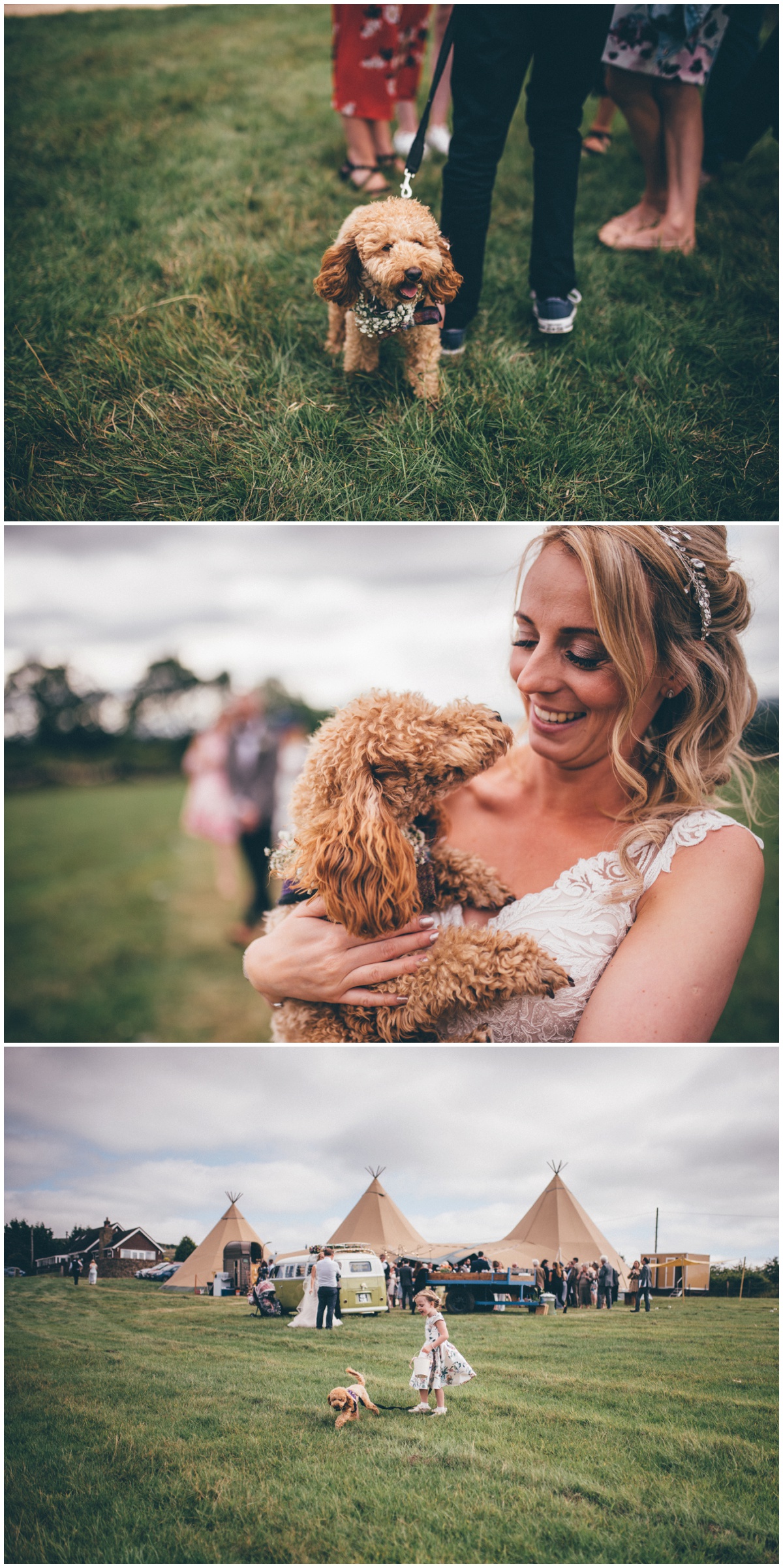 Tipi wedding in Staffordshire by Cheshire wedding photographer.