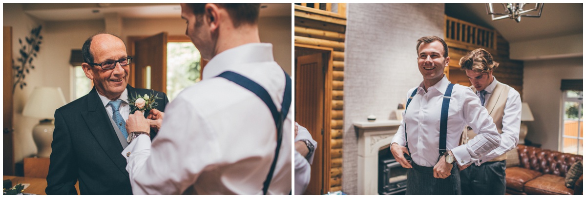 Groom and his friends all get dressed ready for the wedding at Merrydale Manor.