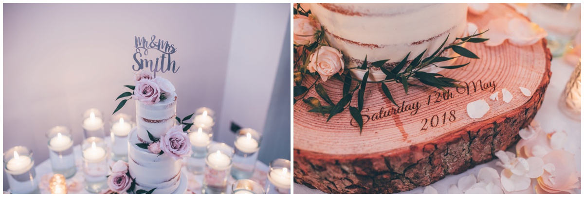 Pretty pastel naked cake at Merrydale Manor.