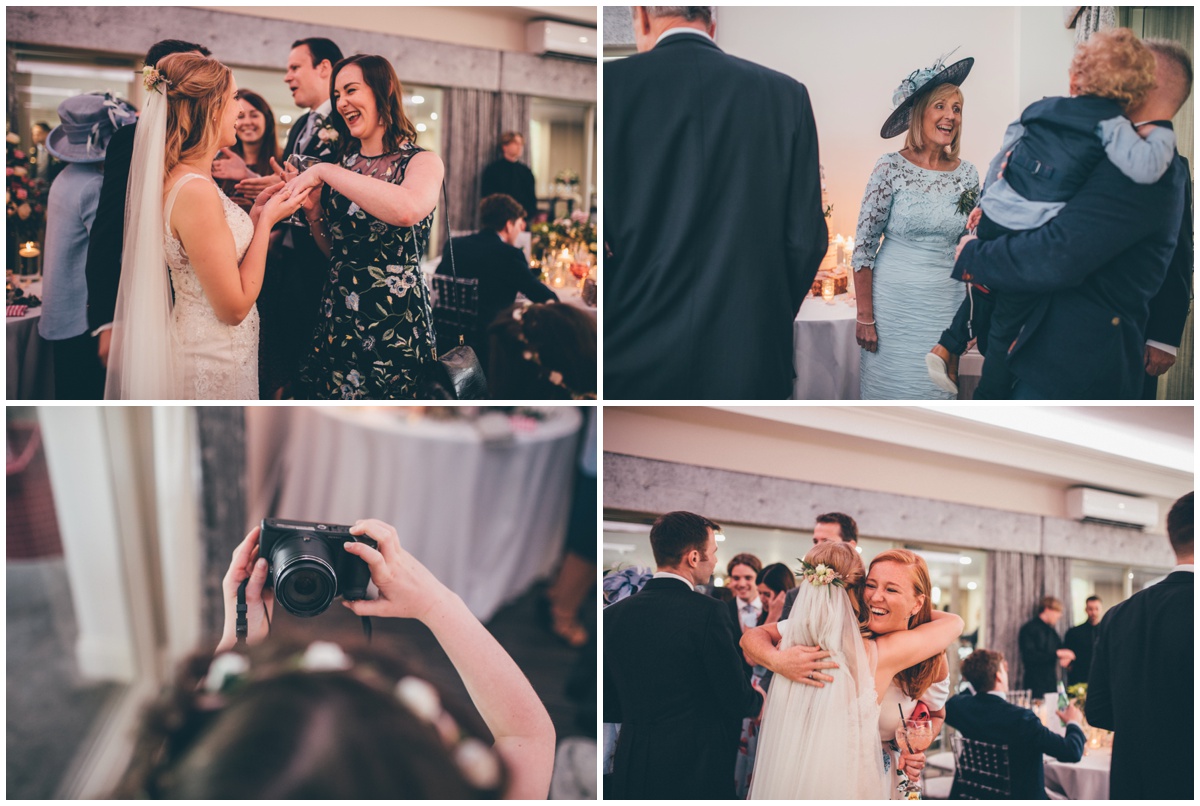 Guests take part in a receiving line at Merrydale Manor.