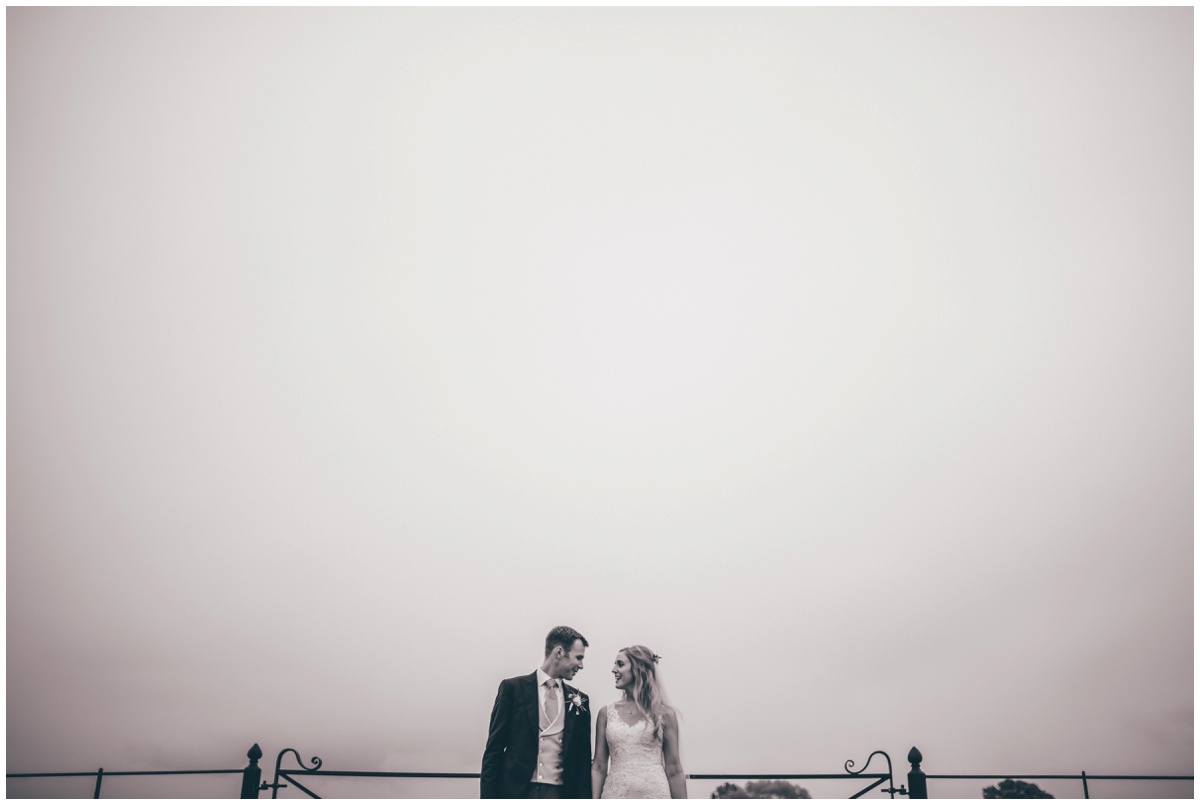 Black and white wedding photograph at Merrydale Manor.