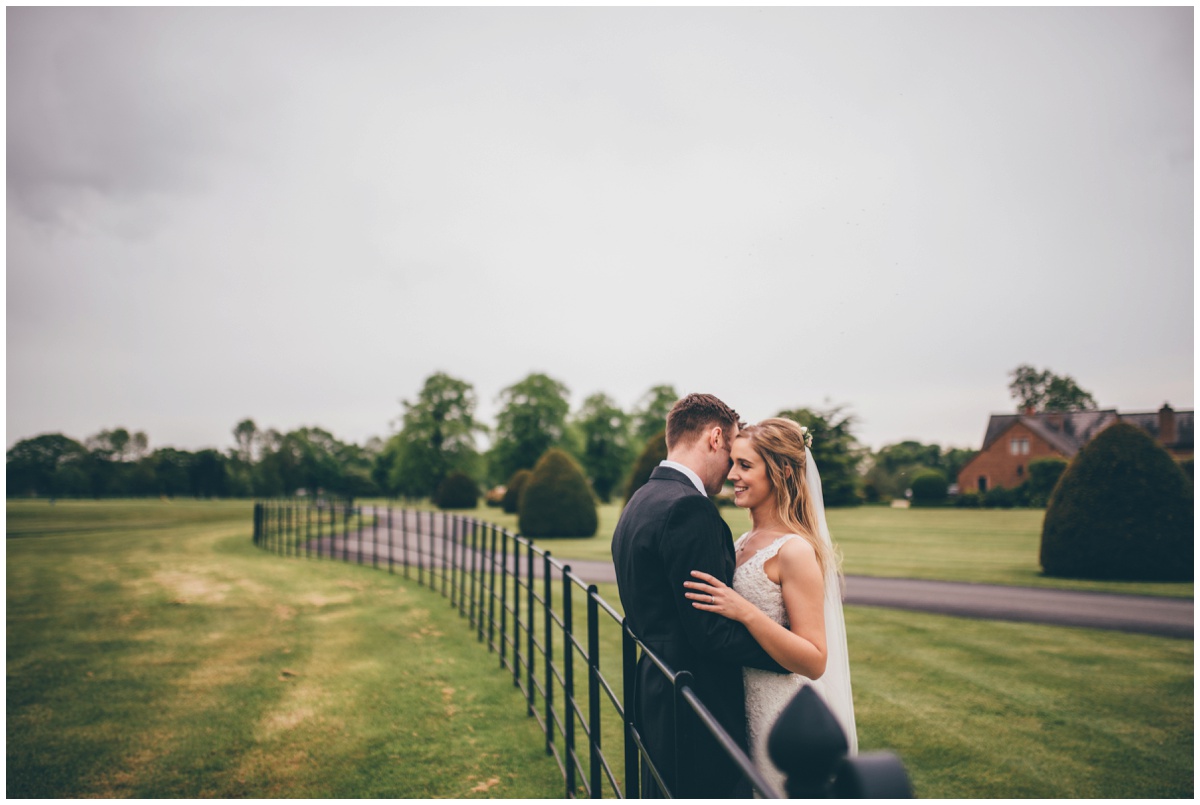 Newlyweds in the grounds of the new Cheshire wedding venue, Merrydale Manor.