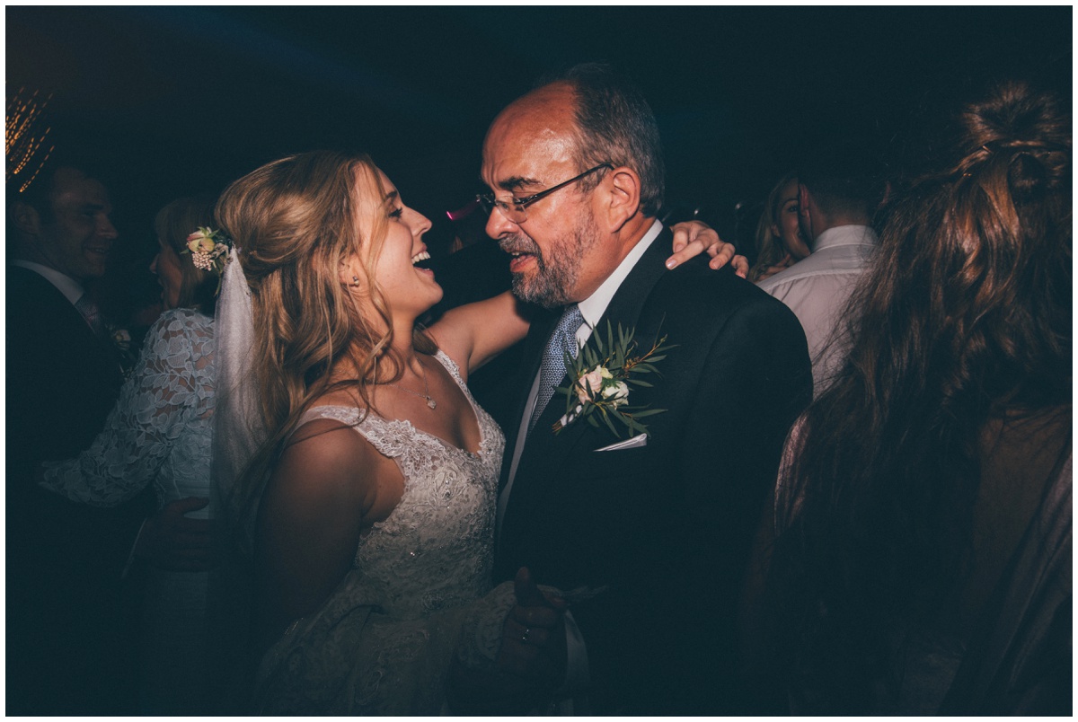 Bride dancing with her Dad at Merrydale Manor.