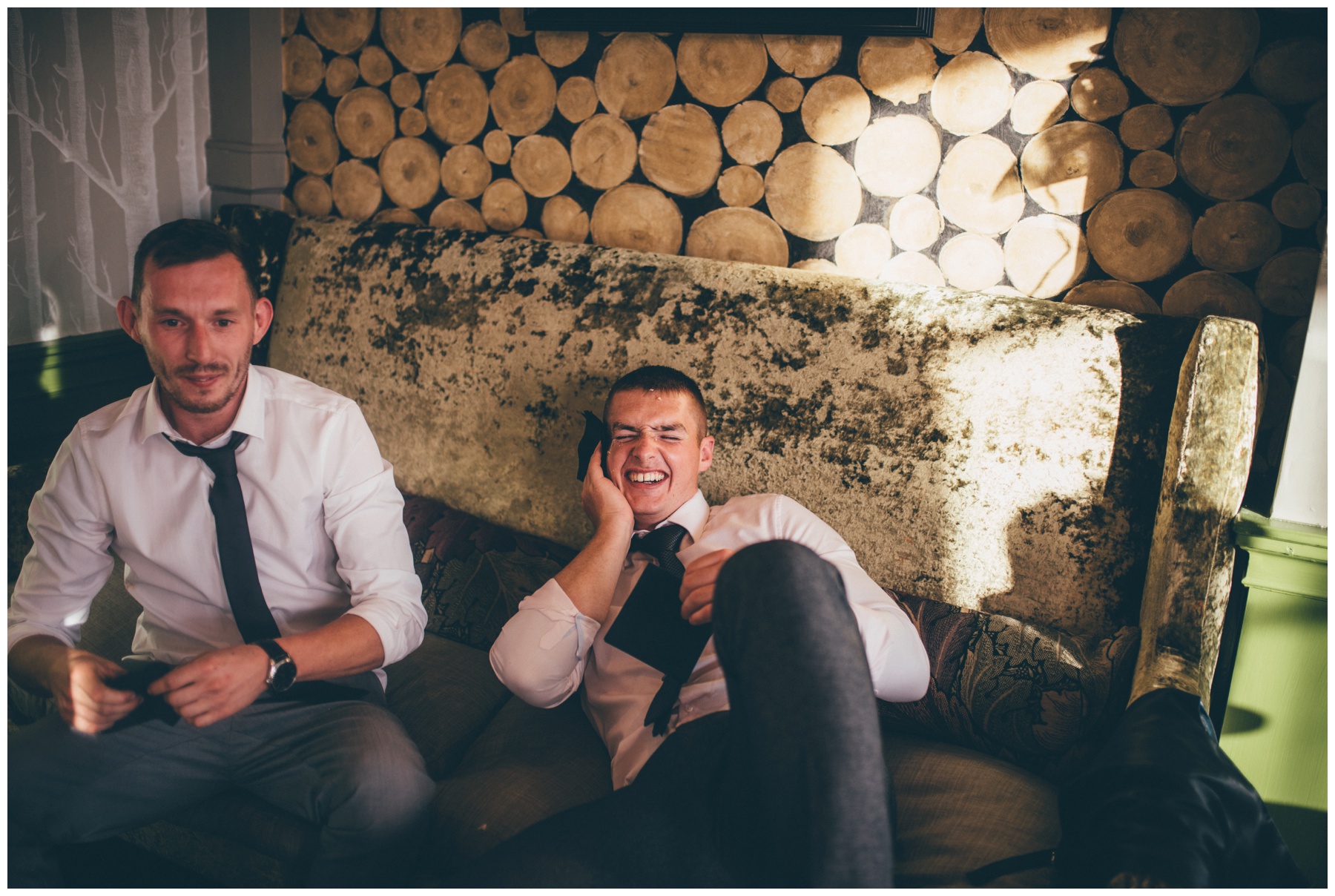 Wedding guest has cake thrown on him at Oddfellows summer wedding in Chester.