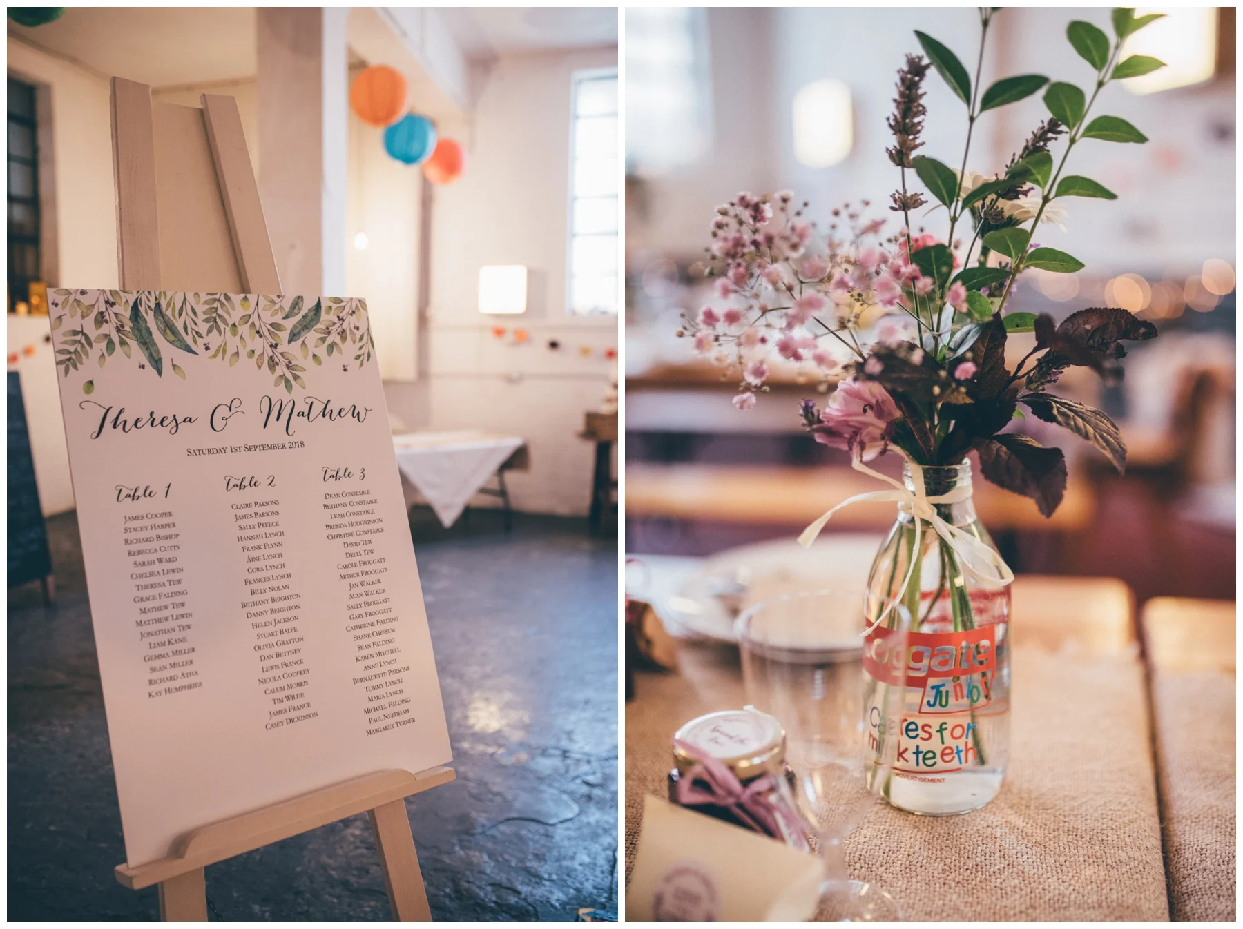 Interior of creative wedding venue in Sheffield, The Hide.