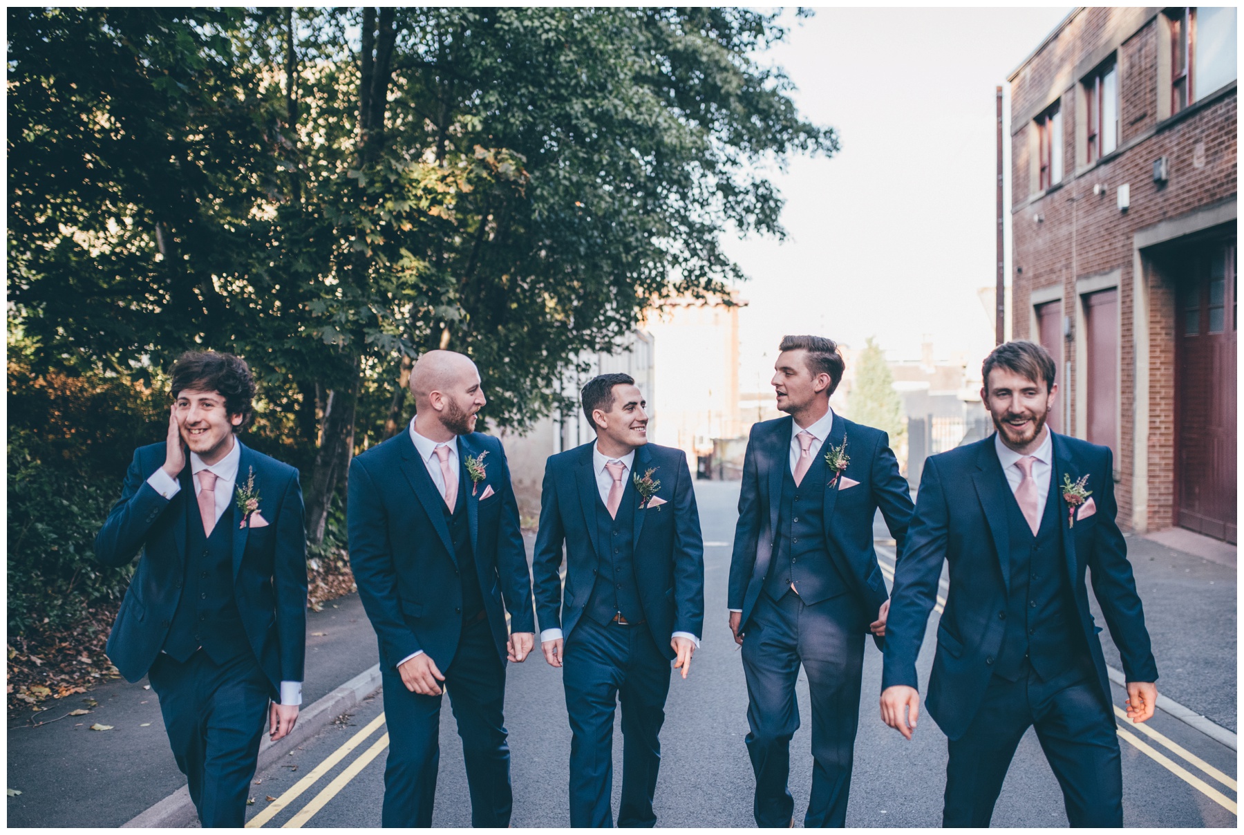 Groom and his groomsmen at The Hide in Sheffield.