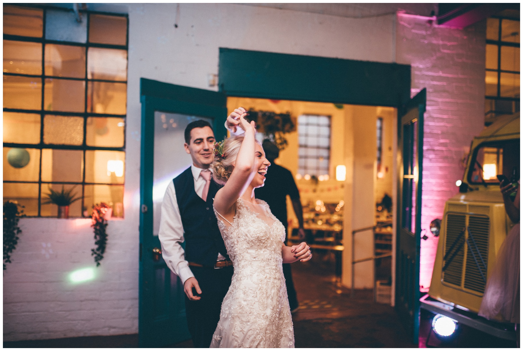 Bride and groom enjoy their First Dance at The Hide in Sheffield.