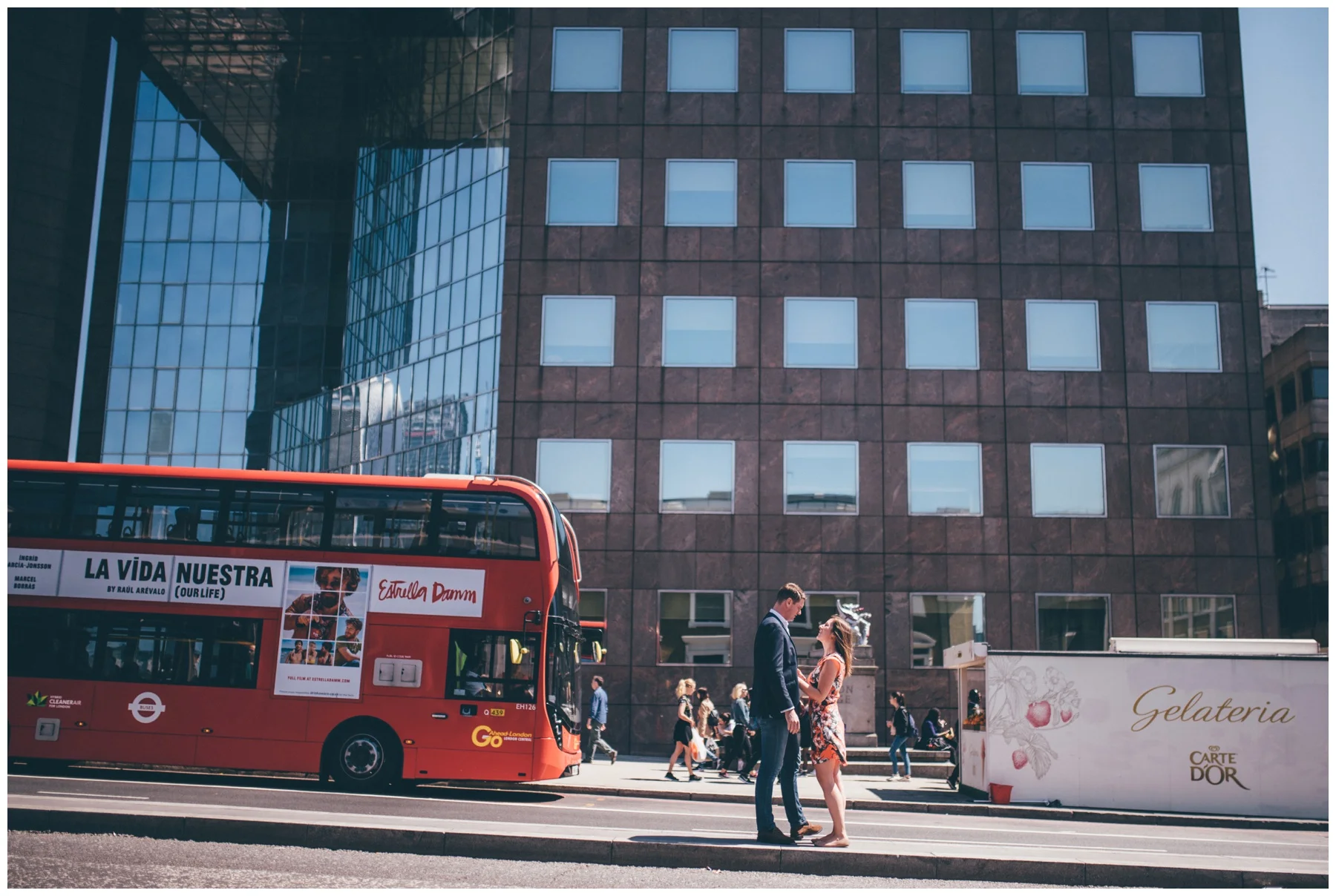 A pre-wedding photoshoot in London City Centre.