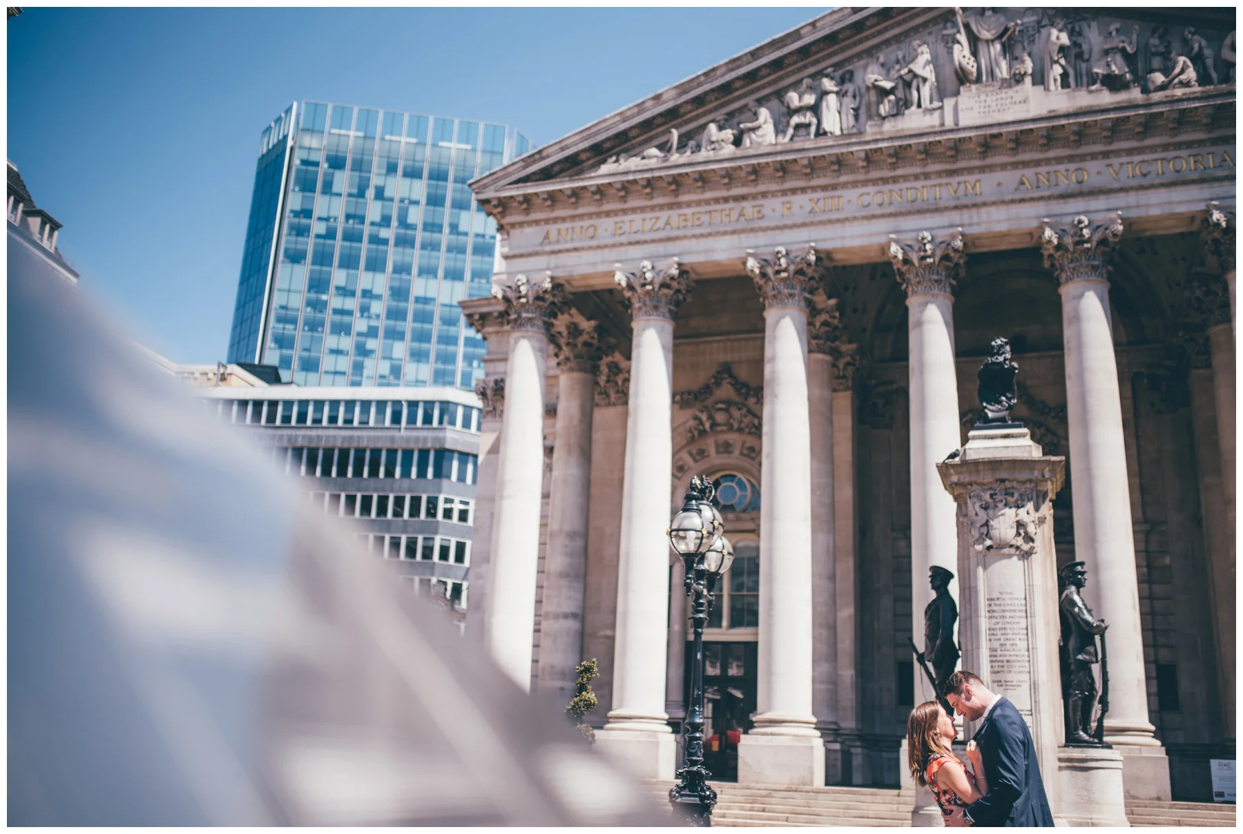 Summer wedding photoshoot in London city centre.