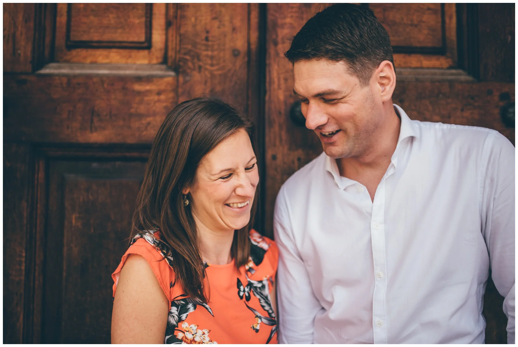 Young couple have a photoshoot just before their wedding in London City centre.