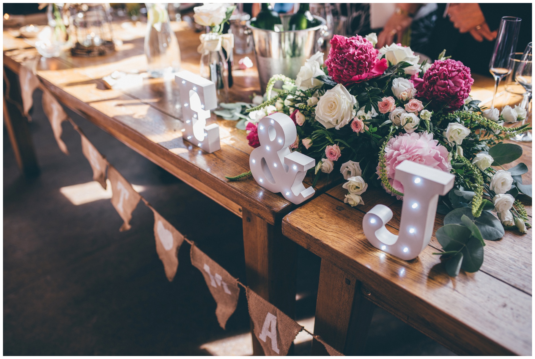 Table details at Wedding venue, Oh Me Oh My in Liverpool City Centre.