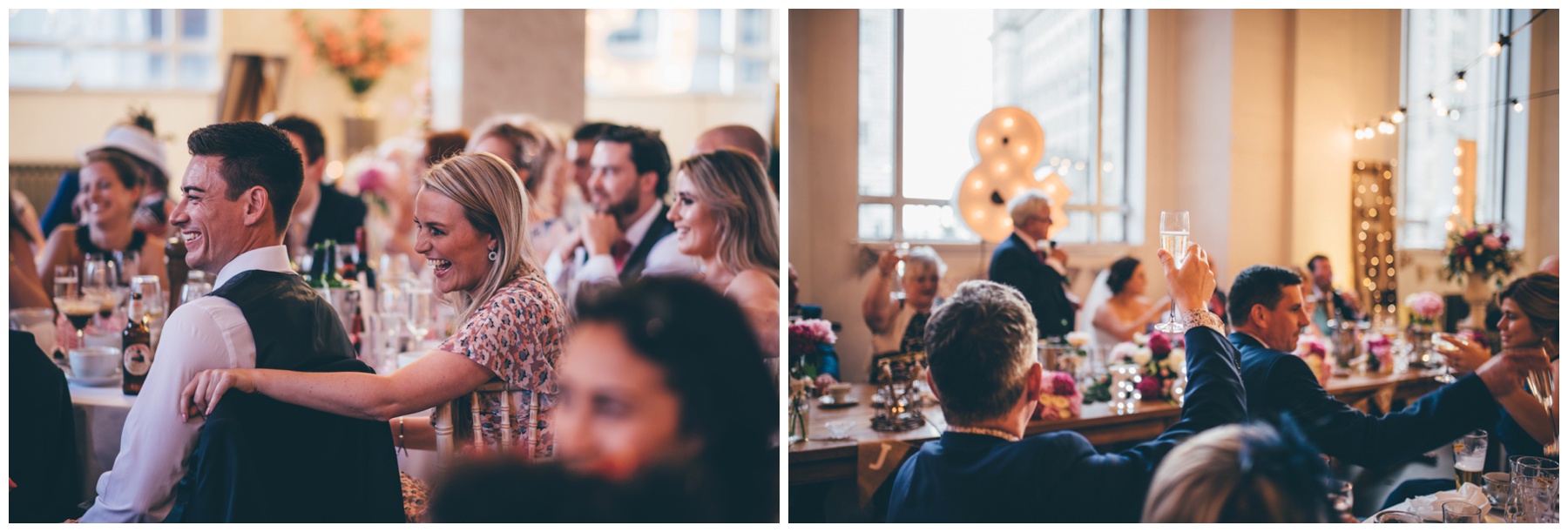 Speeches at Wedding venue, Oh Me Oh My in Liverpool City Centre.