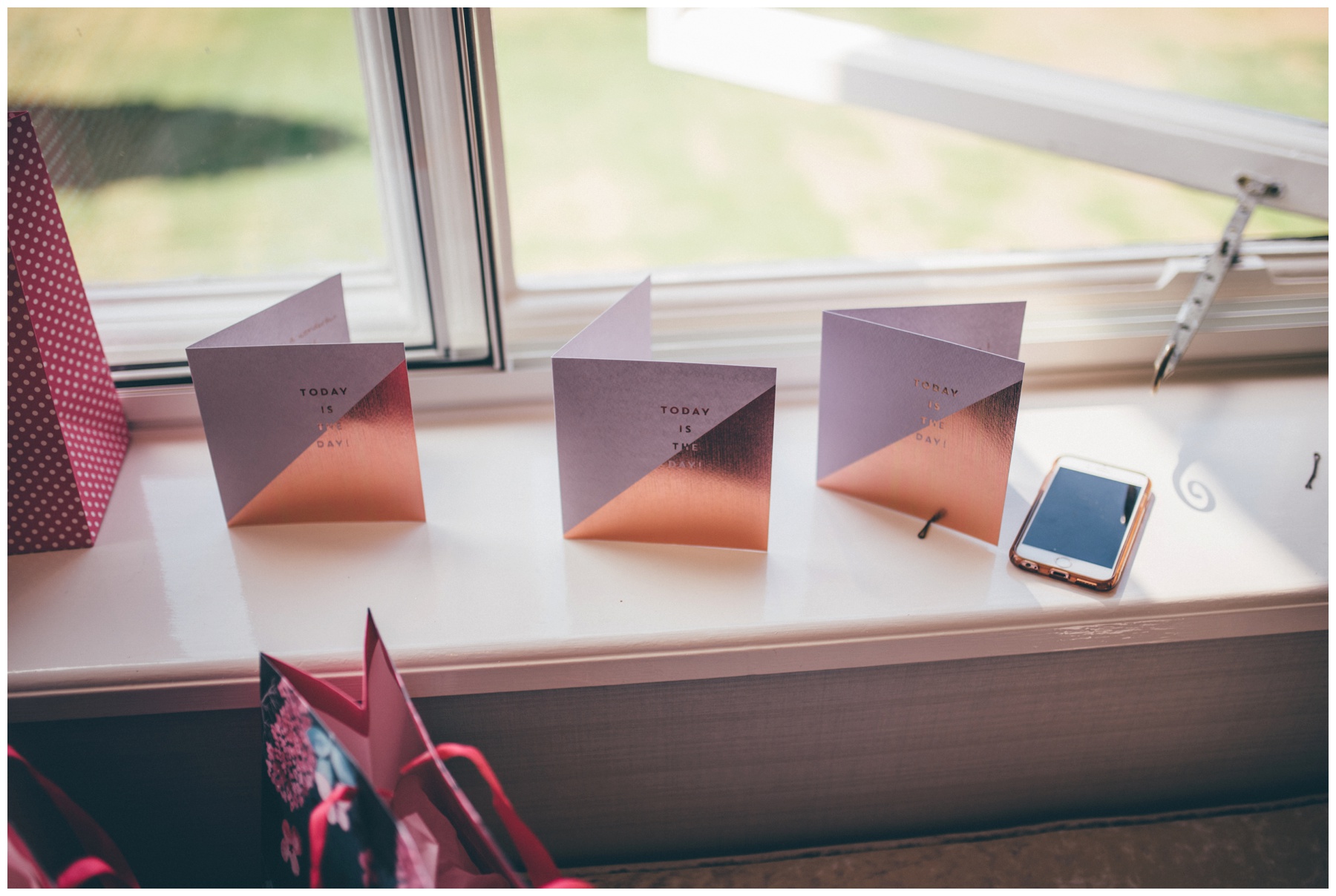 Cute personalised Bridesmaid cards at Tilstone House.