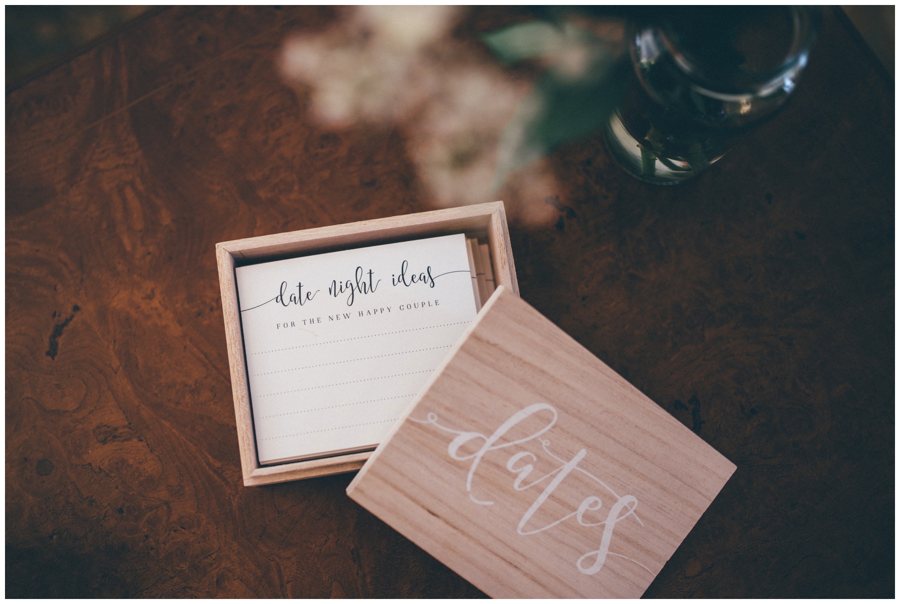 Date Night idea pack for the new bride and groom.