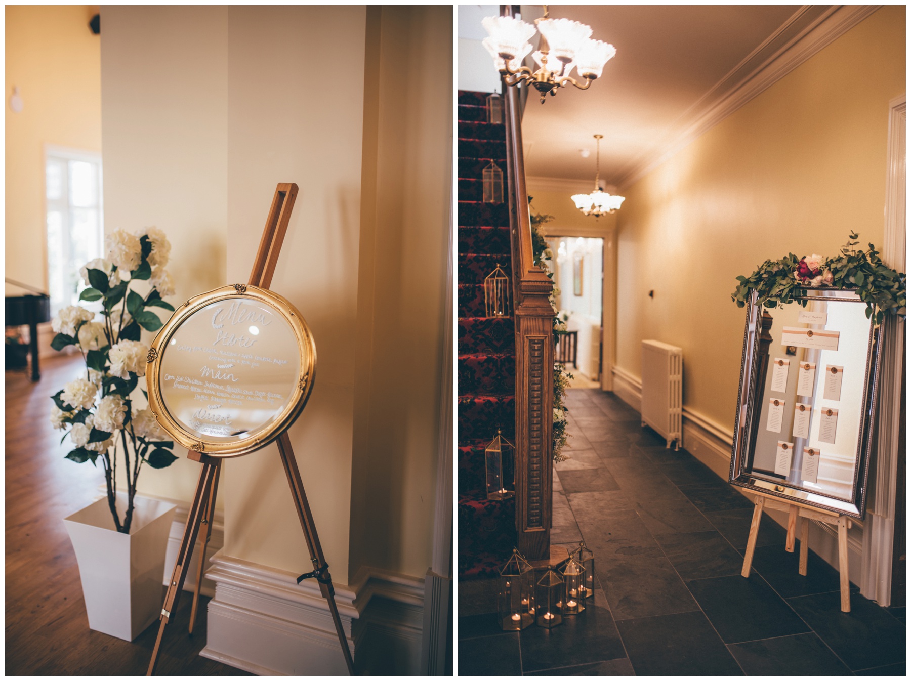 Tilstone House details for the spring time wedding.