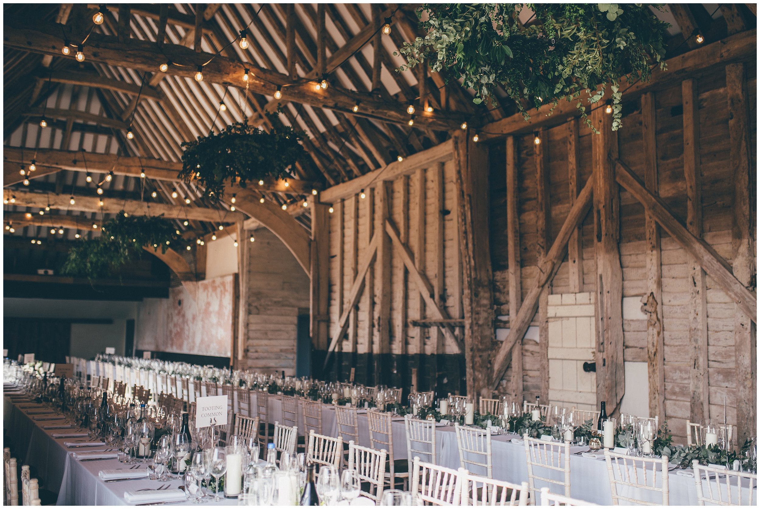 Stunning table details at Henham Park wedding barns.