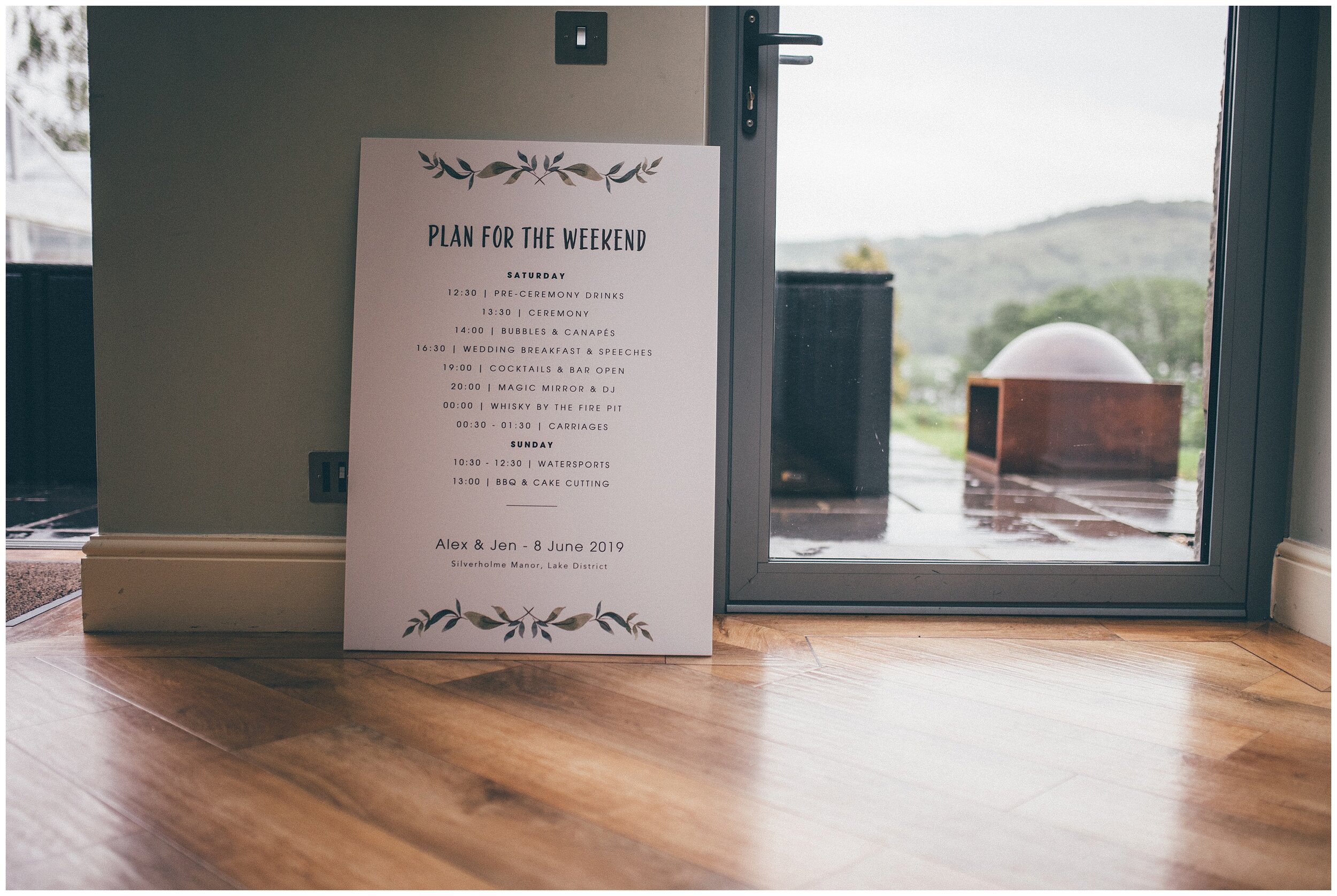 Wedding stationary in the Lake District.