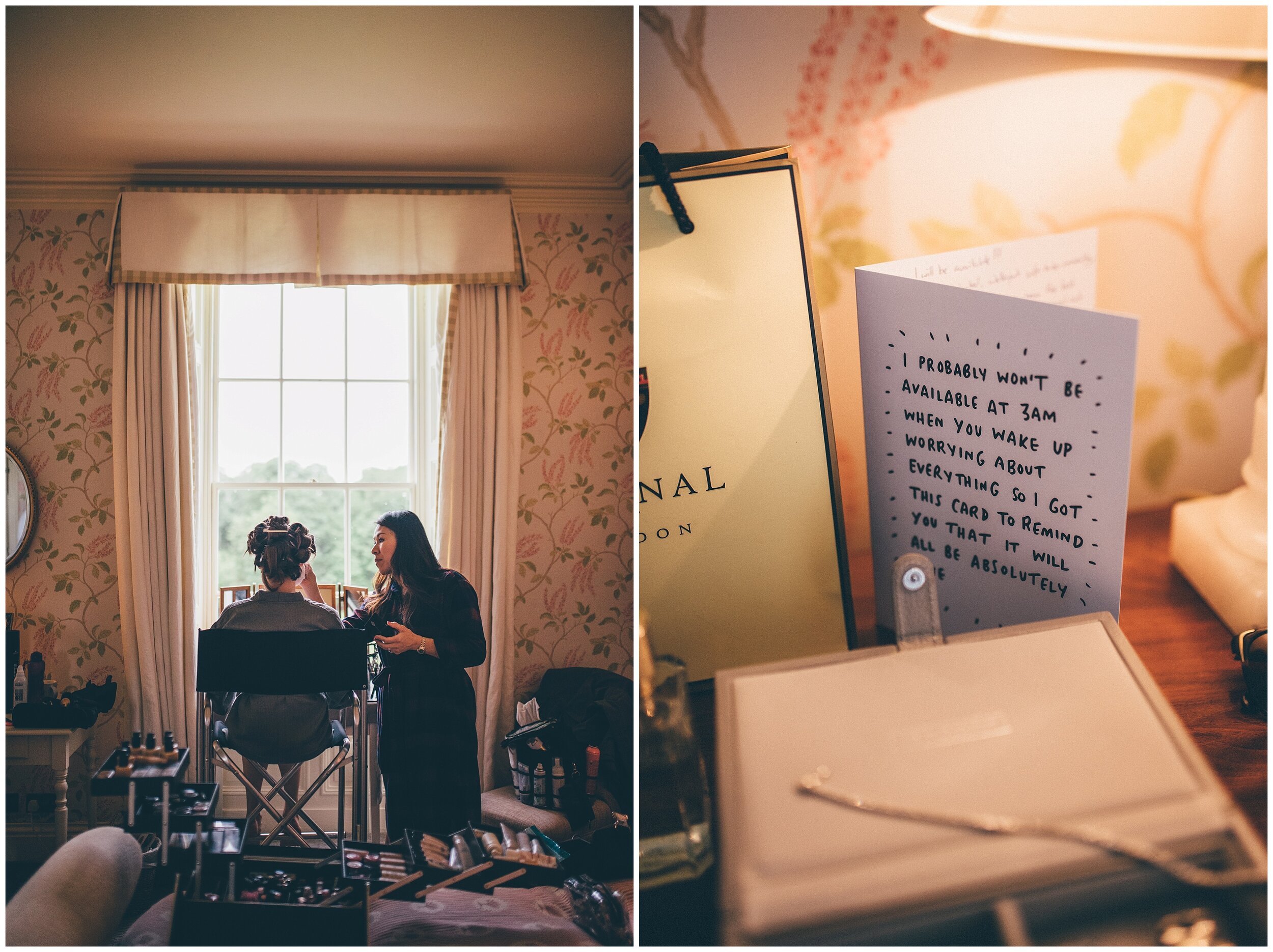 Bridal preparations at Silverholme Estate in the Lake District.