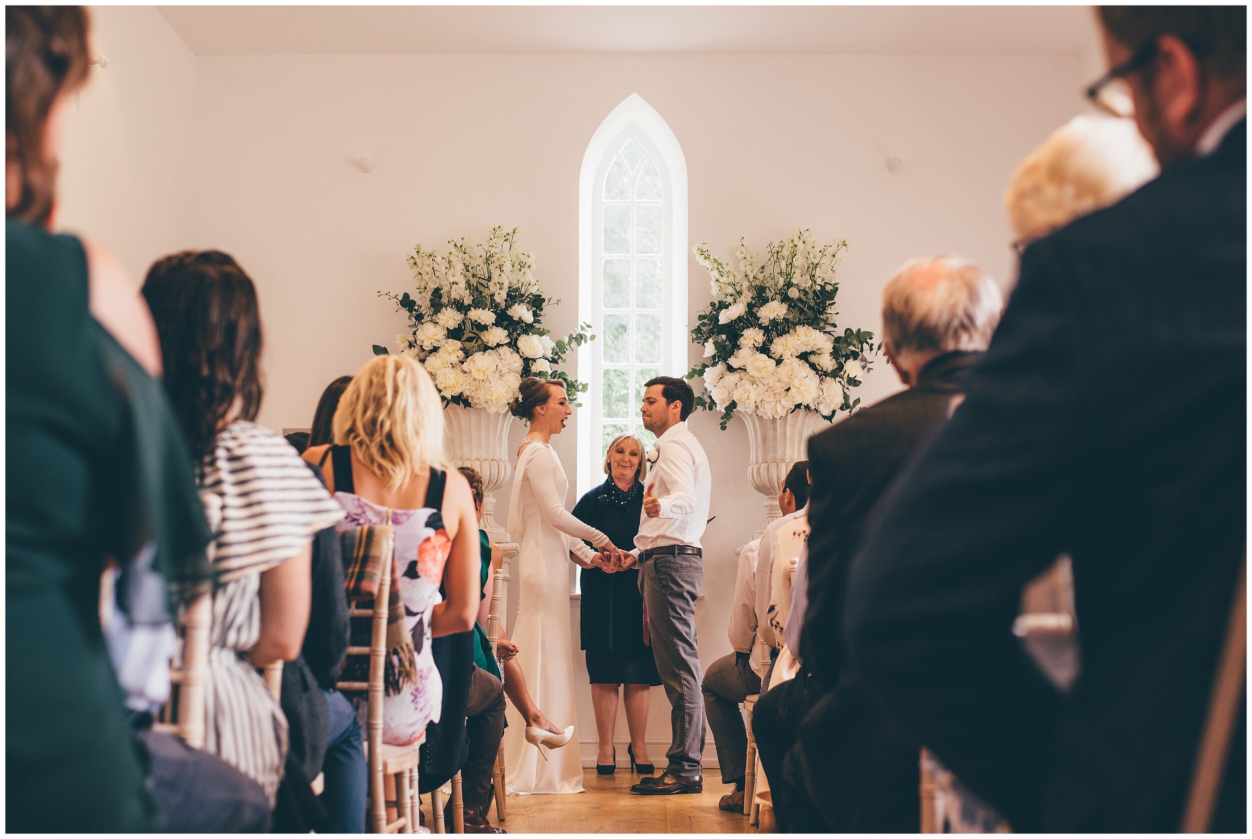 Wedding ceremony at Silverholme Manor at the Graythwaite Estate in the Lake district.