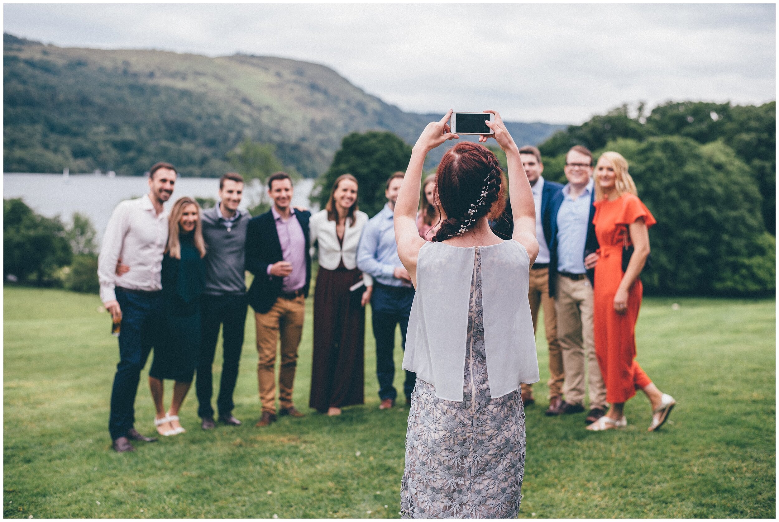 Wedding guests at Lake District venue, Silverholme manor.