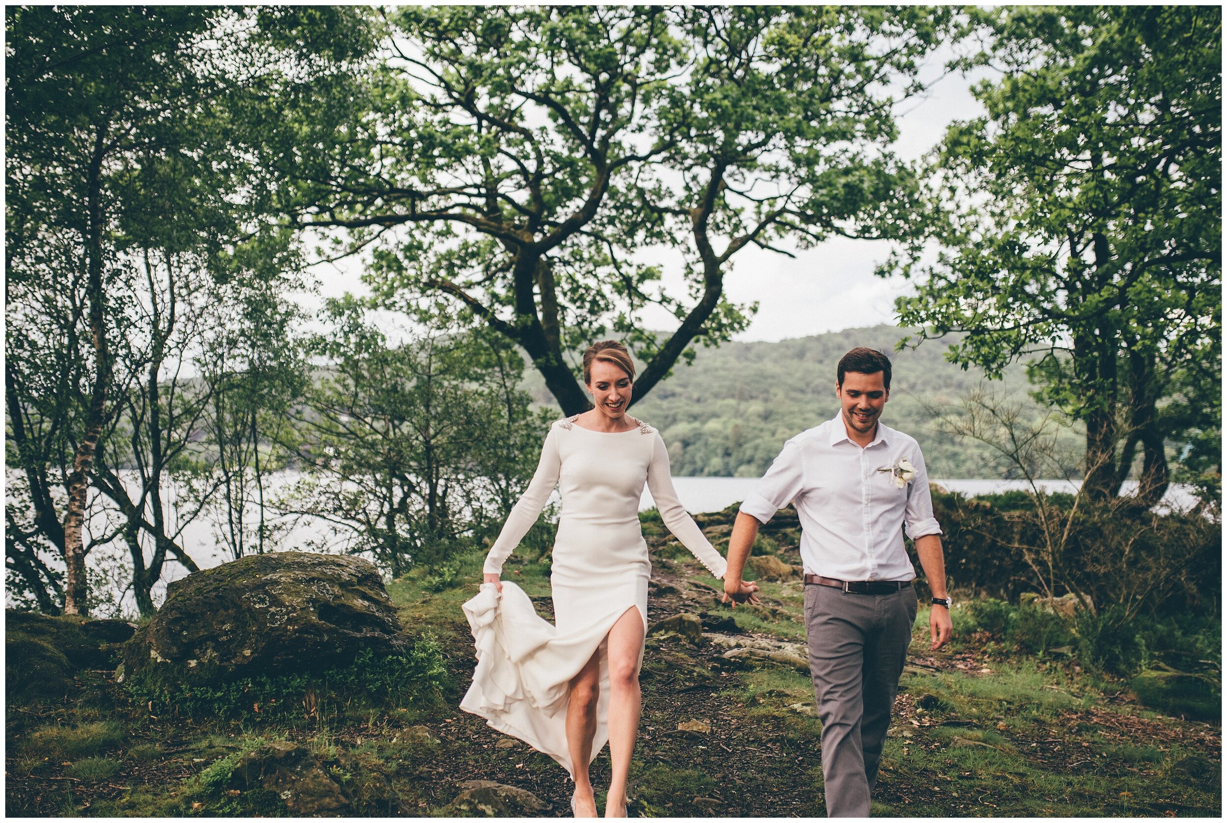 Wedding photography at Grubbins Point in the Lake District.