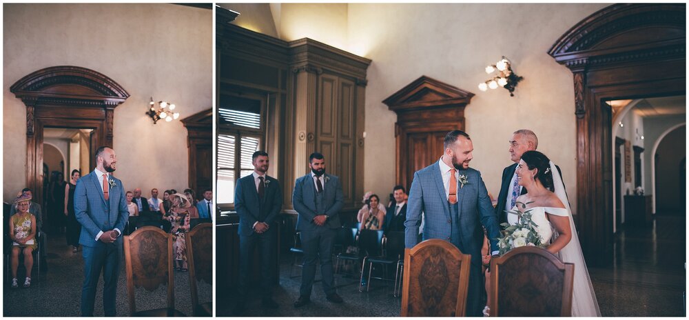 Palazzo della Magnifica Patria di Salo wedding ceremony in Salo, Lake Garda.