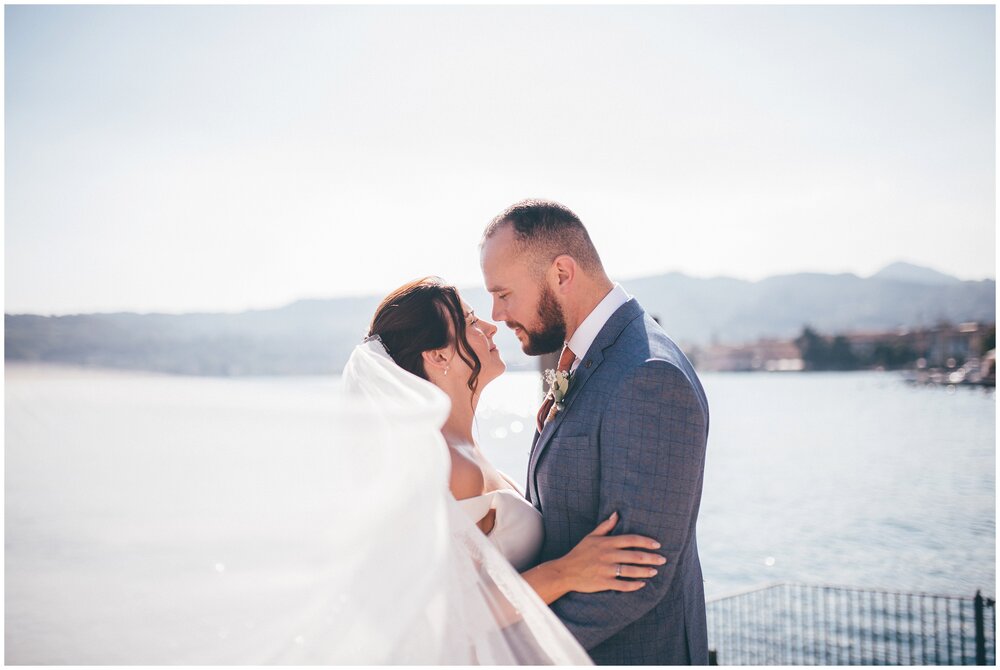 Stunning bride and groom have wedding in Lake Garda.