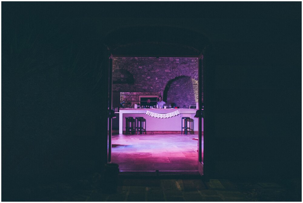 Evening reception in secret underground room at Villa Bissiniga, Salo, Lake Garda.