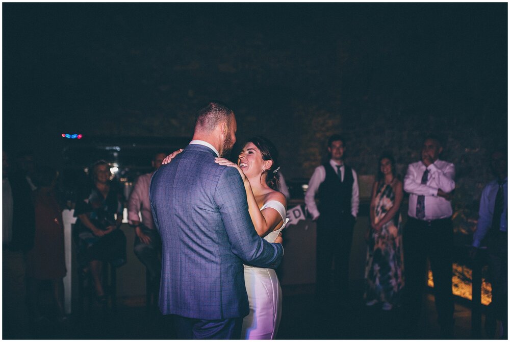 Bride and Groom's First Dance at Villa Bissiniga in Salo, Lake Garda.